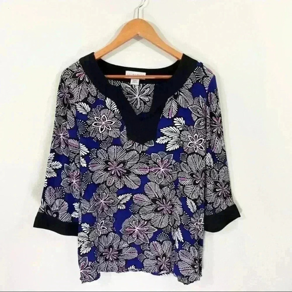 Sag Harbor tropical print top - Picture 1 of 4